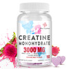3000 MG Creatine Monohydrate for Women & Men, Creatine Pills with BCAA & Hydrolyzed Collagen Creatine Chews Tablets for Performance & Recovery, Stren