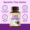 Vegan Liver Cleanse Detox & Repair  Herbal Liver Support Supplement w/ Silymarin Milk Thistle, Zinc, Dandelion Root & Artichoke Extract for Enzyme S