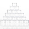 ZEJIA 5 Gram Sample Containers with Lids, Mini Makeup Containers, Empty Plastic Travel Cosmetic Containers with Labels(100 Count, Clear Lid)