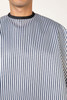 Betty Dain Seersucker Classic Barber Cutting/Styling Cape, Classic Seersucker Stripe, Soft, Machine Washable Nylon Fabric, Repels Hair, Snap Closure