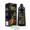 WIZOLA Herbal Black hair dye shampoo, 3 in 1 black hair shampoo for Cover Gray White Hair, Permanent natural black hair dye shampoo and conditioner,