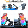 Romuto Car Phone Holder Mount?Windshield+Vent+Dash?Suction Cup Phone Holders for Your Car Phone Mount?Powerful Suction?Cell Phone Mounts for Truck St