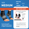 Plantar Fasciitis Sock (6 Pairs) for Men and Women, Compression Foot Sleeves with Arch and Ankle Support (Black, Medium)