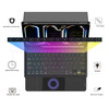 for iPad Pro 11-inch (M4) 2024 Case with Detachable Keyboard : DIY 3-Zone 7 Color Backlight Tablet Keyboard Cases with Touchpad - 11" iPad Pro 2024 (