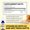 MaxX Labs Vitamin D3 K2 Liquid Drops - Liquid Vitamin-D3 2000 IU Per Drop with K2 Supplements for Adults & Kids - Vitamin D K2 MK7 for Healthy Bones,