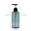 Shampoo and Conditioner Dispenser Bottles,Yeeco Pump Bottle 3 Pack Refillable Clear Blue Shampoo Dispenser 16.9oz/500ml Plastic Shampoo Bottles with