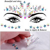 SIQUK 20 Sets Face Jewels Mermaid Face Gems Rave Face Jewel Rhinestones Face Crystal Face Stickers Jewels Gems Eye Jewels for Festival Rave Carnival