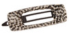 France Luxe Mini Cutout Rectangle on Plastic Tige Boule Barrette - Opera Silver