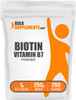 BulkSupplements.com Biotin 10000mcg Powder - Vitamin B7, Vitamins for Hair, Skin, and Nails - Gluten Free, 1g per Serving (10mg Biotin), 250g (8.8 oz