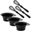Hair Dye Bowl and Whisk Set - 3 Salon Mixing Bowls and 3 Color Whisks - Professional Hair Color Mixing Kit with Tint Bowls and Mixers for Hair Dye Ap