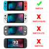 eXtremeRate PlayVital Back Cover for Nintendo Switch Console, NS Joycon Handheld Controller Protector Hard Shell, Dockable Protective Case with Red A