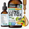 BIO KRAUTER Lung Detox Drops - Pure Vegan Lung Cleanse Liquid Form 2 Fl.Oz 28 Days of Supply - Blend Mullein, Elderberry, Stinging Nettle, Ginseng &