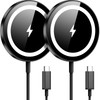 WRVVR for Apple Mag-Safe Charger 2 Pack, Magnetic Wireless Charger for iPhone 17/17 Pro/17 Pro Max/Air/16 15 14 13 12 Pro Max Plus mini,Charging Pad