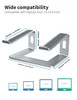 SOUNDANCE Laptop Stand, Aluminum Computer Riser, Ergonomic Laptops Elevator for Desk, Metal Holder Compatible with 10 to 15.6 Inches Notebook Compute