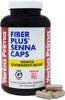 Yerba Prima Fiber Plus Senna Capsules, 180 Count - Gentle Overnight Relief, USA Made, Non-GMO, for Short-Term Use to Restore Regularity