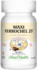 Maxi Health Iron Supplement - Gentle Iron Supplements for Men & Women - Ferrous Fumarate - Ferrochel 25 MG for Anemia & Red Blood Cell Production - C