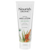 Nourish Organic Body Lotion, Unscented  Hydrating Body Lotion for Dry Skin with Certified Organic Aloe Vera, Shea Butter, Coconut Oil & Cocoa Butter
