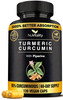 NuVitality Turmeric Curcumin Supplement with Black Pepper Extract (BioPerine) - 95% Curcuminoids for Joint & Inflammation Support - Enhanced Absorpti
