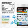 BIO KRAUTER Hyaluronic Acid Gummies w/Vitamin C - 250 mg - 60 Vegan Chews - Hyaluronic Acid Supplements - Pectin-Based
