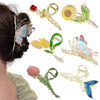 Flower Metal Hair Claw Clips 6 Pcs Cute Large Tulip Hair Claw NonSlip Hair Barrettes Strong Hold Hair Clamps Fashion Hair Accessories for Woman Girls