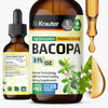 BIO KRAUTER® Bacopa Monnieri - Liquid Drops Bacopa Extract (Brahmi Powder) 650 mg per Serving 2 Fl.Oz 28-Day Supply - Pure Vegan Brain Supplement, Su