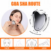 Terahertz Gua Sha Facial Tools Stone for Enhanced Lymphatic Drainage, Reduced Puffiness, Relieved Facial Tension  100% Natural Terahertz Stone Gua S
