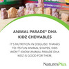 NaturesPlus Animal Parade DHA Children's Chewables - Natural Cherry Flavor - 90 Chewable Animal-Shaped Tablets - Omega 3 Fatty Acid Supplement - Glut