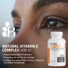 Bronson Vitamin E Complex 400 I.U. Supplement (d-Alpha Tocopherol Plus d-Beta, d-Gamma, & d-Delta Tocopherols), Antioxidant, 100 Softgels