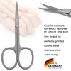 3 Swords Germany - brand quality STAINLESS STEEL INOX CURVED CUTICLE SCISSORS (1 PIECE) with case for manicure pedicure - nail care by 3 Swords - Mad