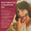 Badger Rose Face Cleansing Oil, Organic Facial Cleanser & Makeup Remover, Non-Greasy Moisturizing Skin Balancing Gentle Face Cleanser w/Pure Rose Oil