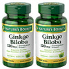 Nature's Bounty Ginkgo Biloba Standardized Extract 120 mg, Herbal Bottles, Capsule, 100 Count, Pack of 2
