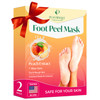 PLANTIFIQUE Foot Peeling Mask 2 Pack | Dermatologically Tested Repairs Heels & Removes Dry Dead Skin for Baby Soft Feet | Exfoliating Foot Peel Mask