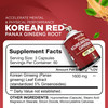 Nutrivein Korean Red Panax Ginseng 1600mg  Extra Strength Formula  180 Capsules  Boost Energy, Mental Focus & Immune Health Naturally