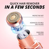 Facial Hair Removal for Women: Electric Hair Removal Device - Rechargeable Painless face Razor for Chin Upper Lip Peach Fuzz with Light (Pink)