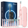 Rtauys M5 Sonic Electric Toothbrush for Adults and Kids - Rechargeable Electric Toothbrush Kids Ages 12+ and Adults with 8 Brush Heads & Travel Case,