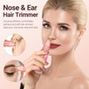 YLYYCC Facial Hair Removal for Women: 2-in-1 Rechargeable Nose Hair & Eyebrow Trimmer, Face Shaver with Built-in LED Light for Removing Chin, Upper a