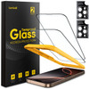 Lamicall 2+2 for iPhone 16 Pro Screen Protector (6.3") with Camera Lens Protector, [Top 9H Tempered Glass Film], Easy Alignment, Anti-Scratch, 0 Bubb