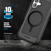 ENCASED Compatible with iPhone 16 Case with Built-in Screen Protector, Compatible with MagSafe - Military Grade Protection, 360 Rugged Full-Body Cove