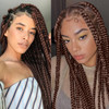 Brown Braiding Hair Pre Stretched 26 Inch 8 Packs Pre-Stretched Braiding Hair Hot Water Setting Soft Yaki Synthetic Knotless Braid Hair Extensions fo