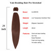 Brown Braiding Hair Pre Stretched 26 Inch 8 Packs Pre-Stretched Braiding Hair Hot Water Setting Soft Yaki Synthetic Knotless Braid Hair Extensions fo