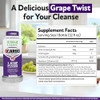 Herbal Clean Qcarbo16 Same-Day Detox Cleanse Drink (16 fl oz) - Grape Flavor Full Body Cleanse* Detox Drink for Moderate Toxin Level*, Vitamin B2 and