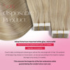 Moresoo Blonde Tape in Hair Extensions Human Hair Extensions Tape ins Ash Blonde Mix with Bleach Blonde Tape in Blonde Hair Extensions Human Hair 12