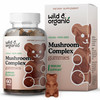 Wild & Organic Mushroom Gummies - Lion's Mane, Cordyceps, Turkey Tail, Reishi, Chaga, Maitake - 10-in-1 Complex - Mushroom Supplement Gummies for Imm