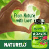 NATURELO Vegan Zinc Immune Support Capsules - Whole Food Complex with Vitamin C for Healthy Skin, Hair, and Nails - 120 Capsules