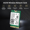 AX210NGW WiFi 6E Card for PC Laptop - Tri-Band 5400Mbps with Bluetooth 5.3 Supports New 6GHz Band, 160MHz Channel, MU-MIMO M.2 2230 Interface for Int