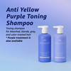 LA'DOR Anti-Yellow Purple Toning Shampoo for Color-Treated Blonde and Gray Hair - Neutralizes Brassy Tones, Enhances Ashy Blue Tones - Protein Kerati