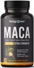 Natgrown Organic Maca Root Powder Capsules - Black, Red & Yellow - 1500 mg per Serving - Gelatinized Peruvian Maca Supplement - Non-GMO, Gluten-Free,