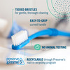 Preserve Eco Friendly Adult Toothbrushes, BPA Free, Made in The USA from Recycled Plastic, Lightweight Toothbrush in Travel Pouch, Medium Bristles To