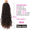Youngther New Faux Locs Crochet Hair 18 inch Most Natural New Soft Locs Crochet Hair 6 Packs Synthetic Crochet Hair for Black Women(18"6Pcs-M30)