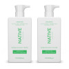 Native Sensitive Face Wash, Spa Day Every Day Facial Cleanser (2 Pack) | Daily Face Cleaner with Aloe and Vitamin B3, Unscented, 12 fl oz
